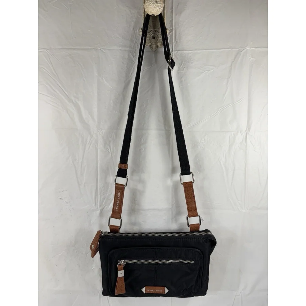 Franco Sarto Berlin East West Black Cross Body Bag